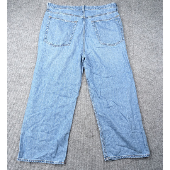 Rag & Bone Lori Mid Rise Crop Jeans Womens 32 Featherweight Wide Leg Relaxed - Picture 6 of 9